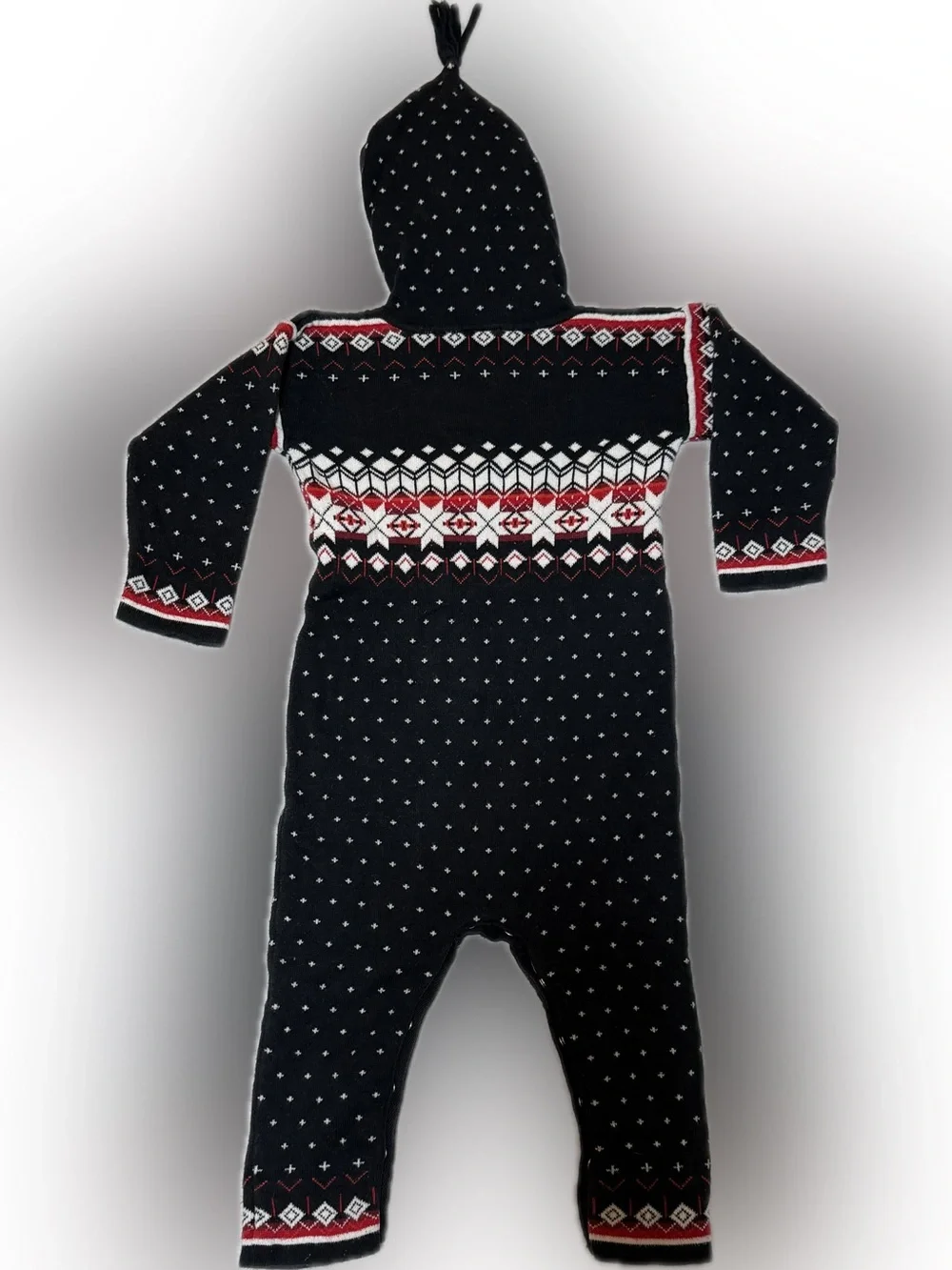 Hanna Andersson Snö Happy Sweater Romper 2T